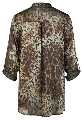 Blouses lange mouw bruin Doris Streich
