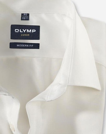 Hemden korte mouw beige OLYMP