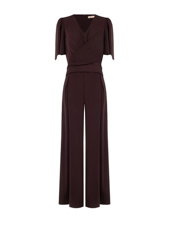 Jumpsuits korte mouw bruin Rinascimento