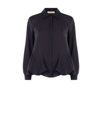 Blouses lange mouw navy Rinascimento
