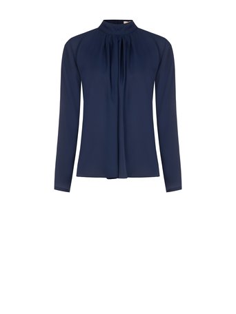 Blouses lange mouw navy Rinascimento