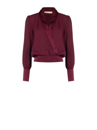 Blouses lange mouw bordeaux Rinascimento