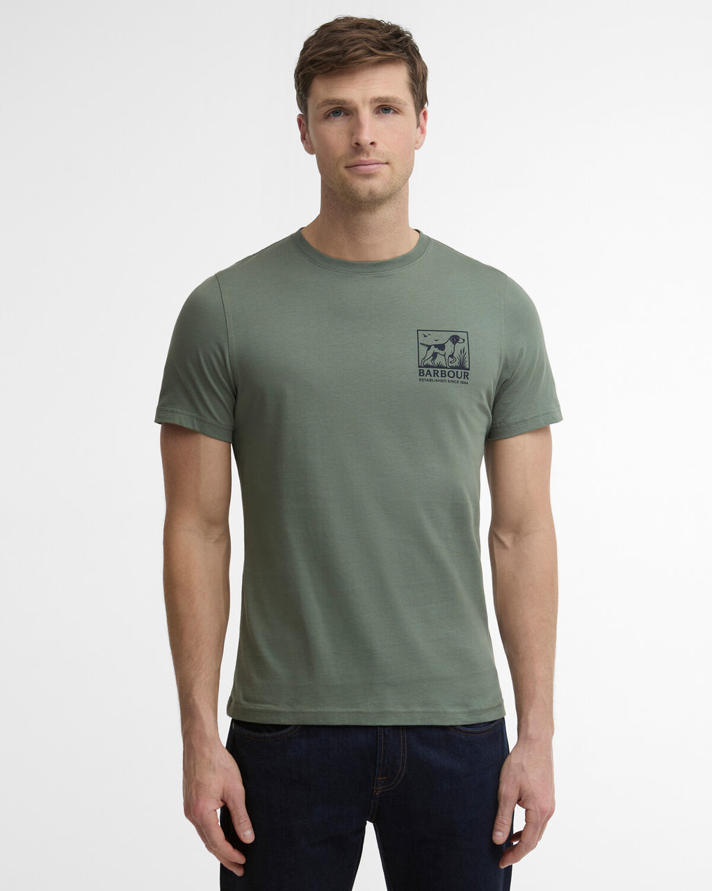 T-shirts korte mouw groen Barbour