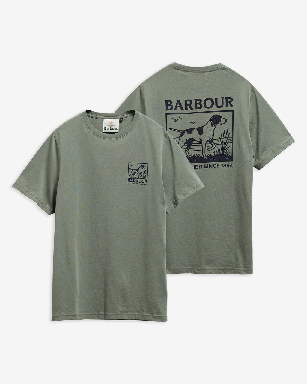 T-shirts korte mouw groen Barbour