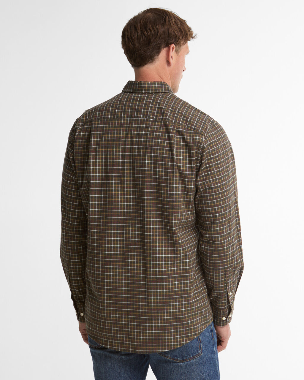 Hemden lange mouw groen Barbour