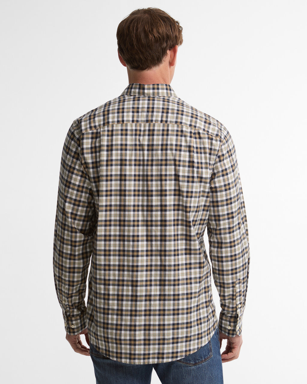 Hemden lange mouw navy Barbour