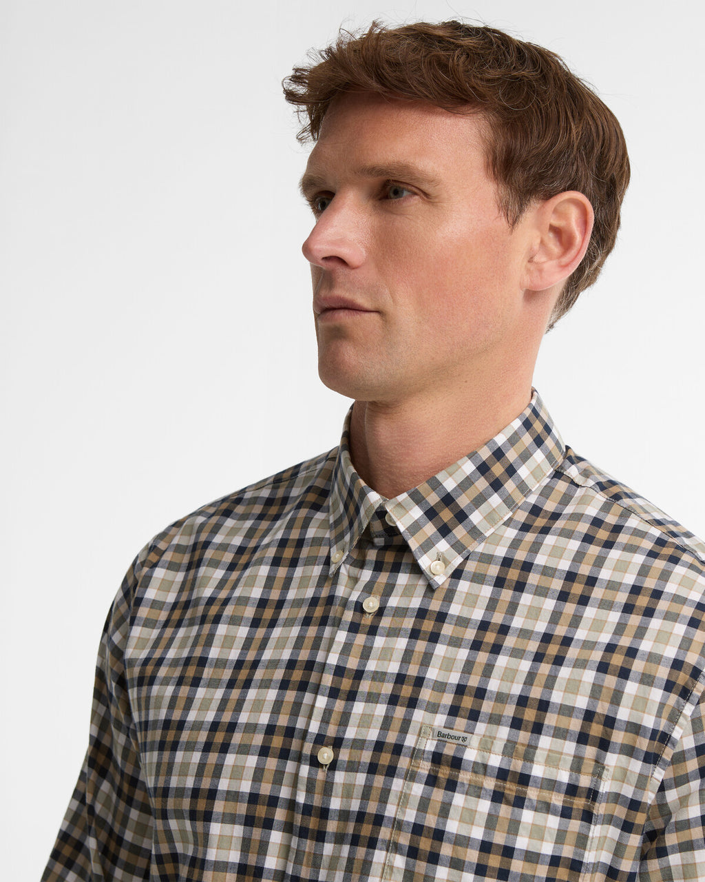Hemden lange mouw navy Barbour