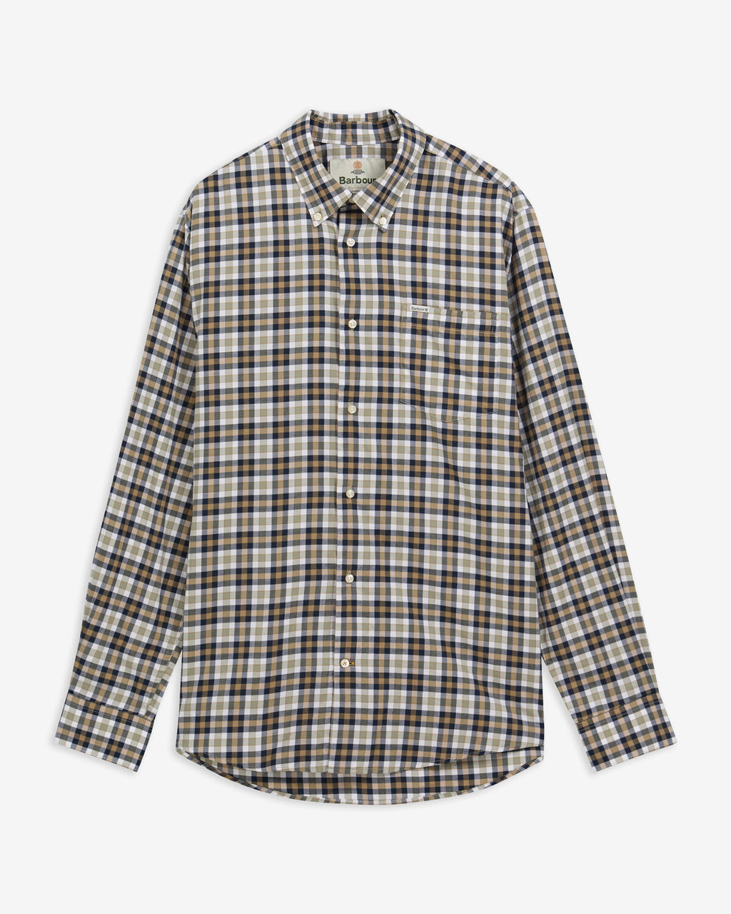 Hemden lange mouw navy Barbour