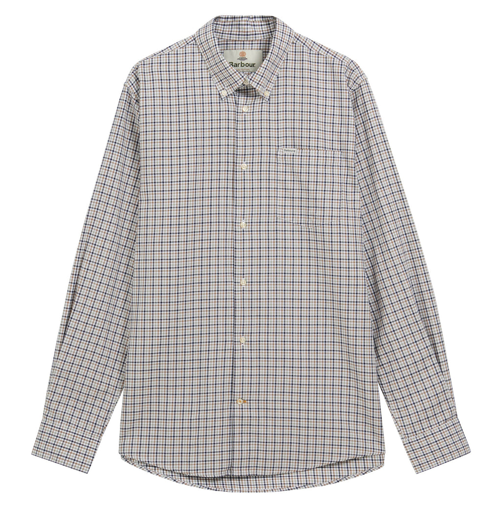 Hemden lange mouw navy Barbour