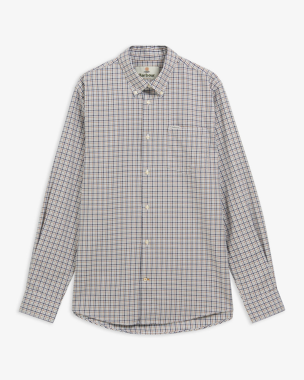 Hemden lange mouw navy Barbour