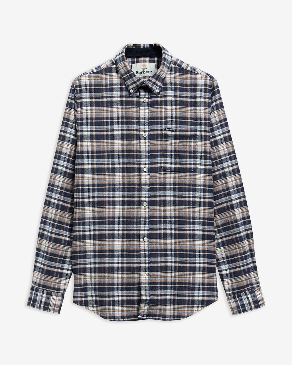 Hemden lange mouw navy Barbour