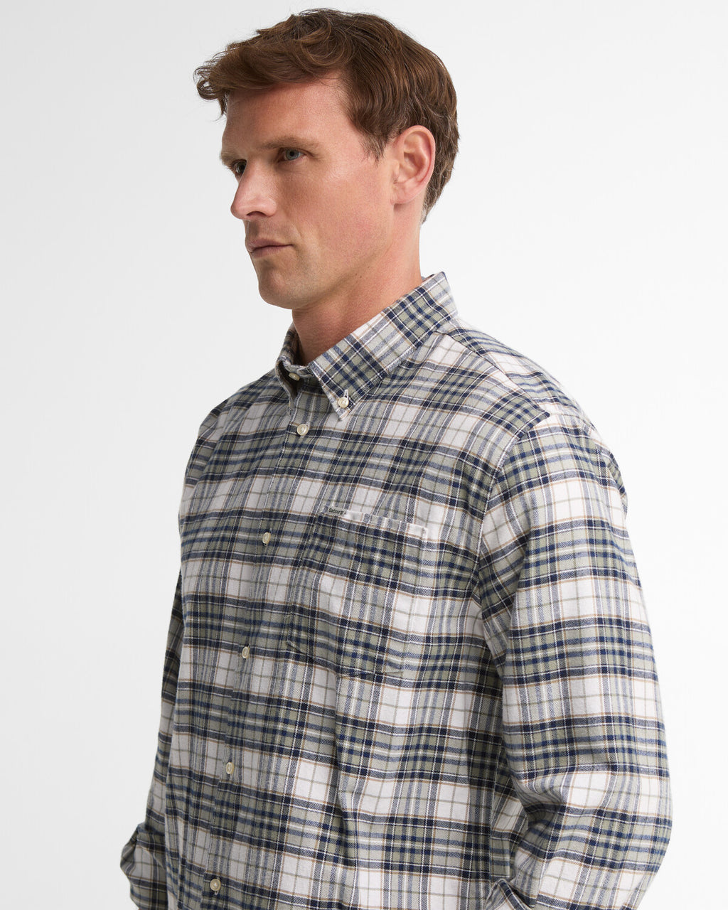 Hemden lange mouw navy Barbour
