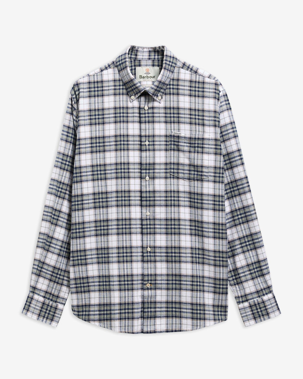 Hemden lange mouw navy Barbour