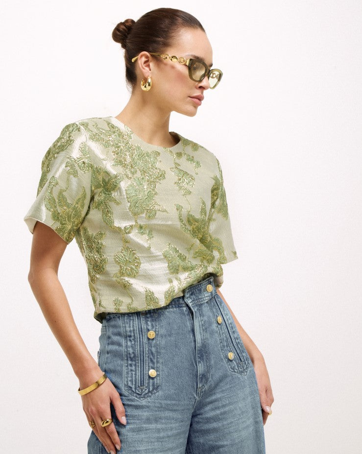 Blouses korte mouw groen JOSH V