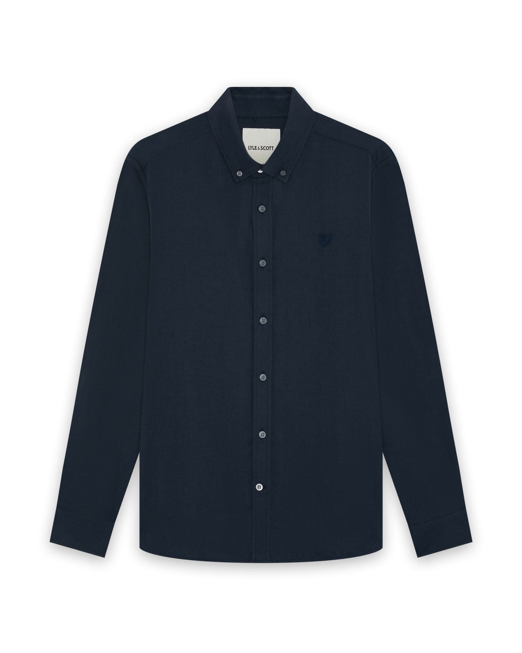 Hemden lange mouw navy Lyle & Scott