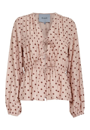 Blouses lange mouw roze Minus