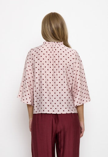 Blouses lange mouw roze Minus
