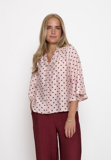 Blouses lange mouw roze Minus