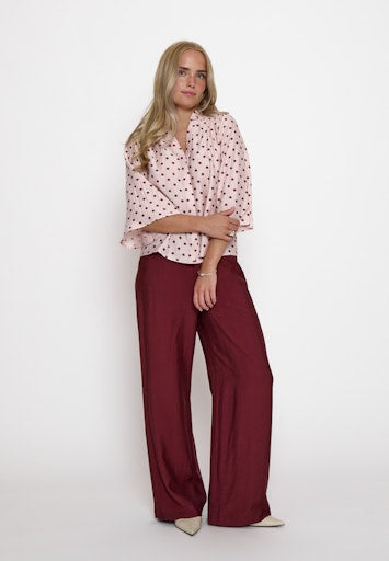 Blouses lange mouw roze Minus