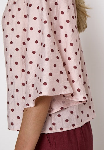 Blouses lange mouw roze Minus