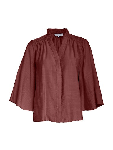 Blouses lange mouw rood Minus