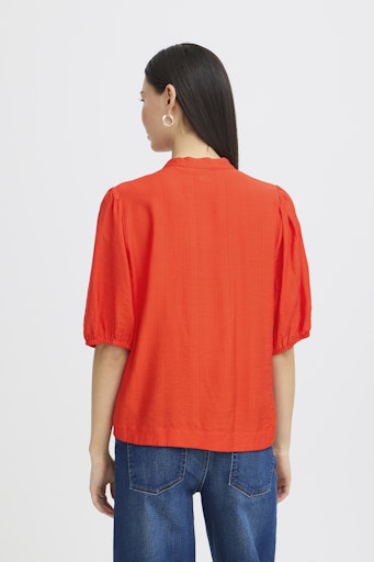 Blouses korte mouw rood ICHI