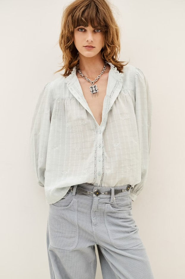 Blouses lange mouw blauw ba&sh