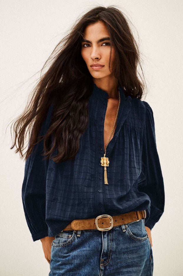 Blouses lange mouw navy ba&sh