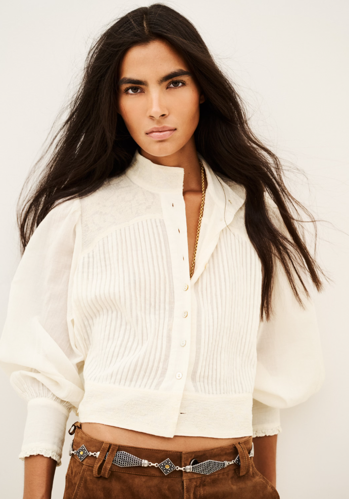 Blouses lange mouw beige ba&sh