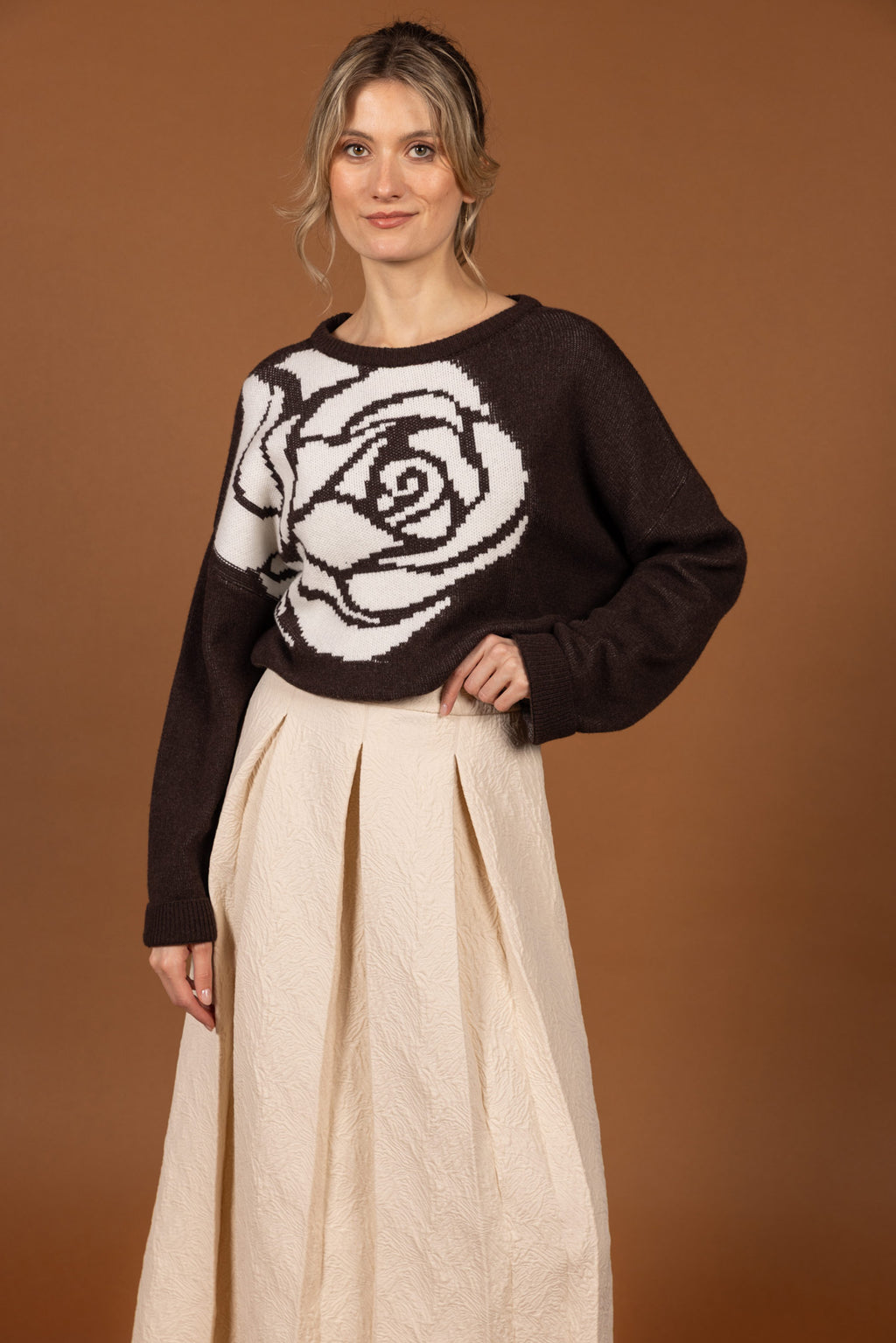 Rokken beige Four Roses