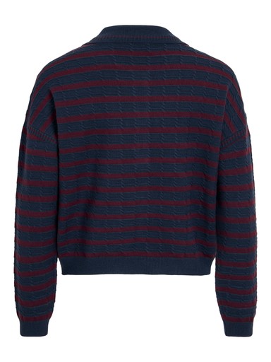 Polo's lange mouw navy VILA