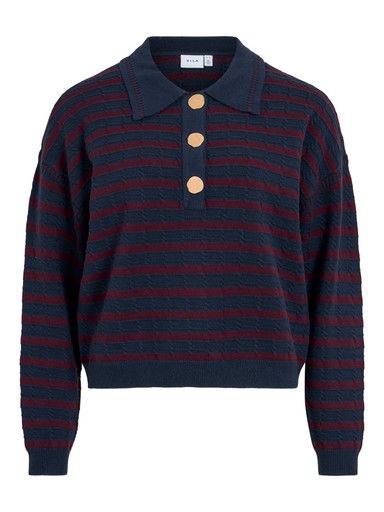 Polo's lange mouw navy VILA