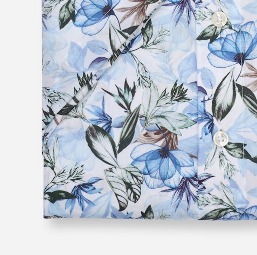 Hemden korte mouw blauw OLYMP