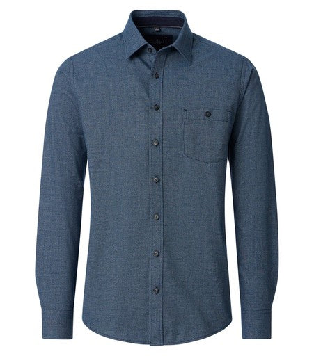 Hemden lange mouw blauw Casa Moda
