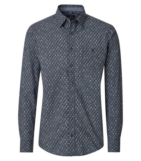 Hemden lange mouw groen Casa Moda