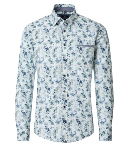 Hemden lange mouw blauw Casa Moda