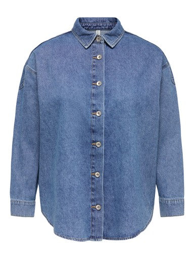 Blouses lange mouw blauw ONLY Carmakoma
