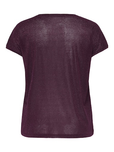 T-shirts korte mouw paars ONLY Carmakoma