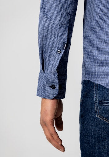 Hemden lange mouw blauw State of Art