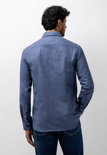 Hemden lange mouw blauw State of Art