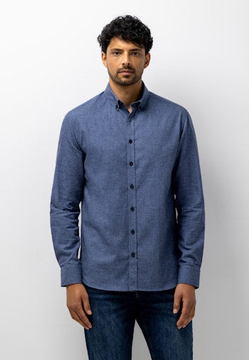 Hemden lange mouw blauw State of Art