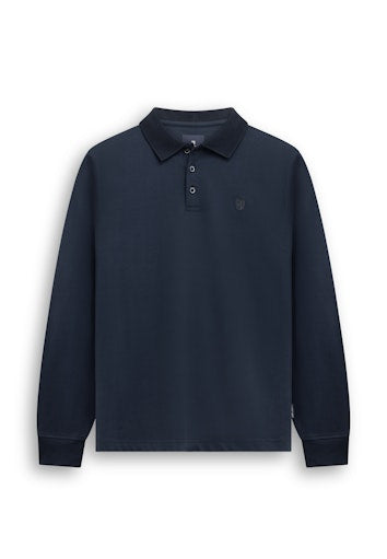Polo's lange mouw blauw State of Art