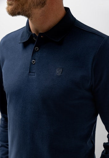 Polo's lange mouw blauw State of Art