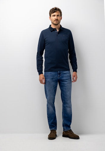 Polo's lange mouw blauw State of Art