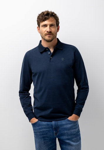 Polo's lange mouw blauw State of Art