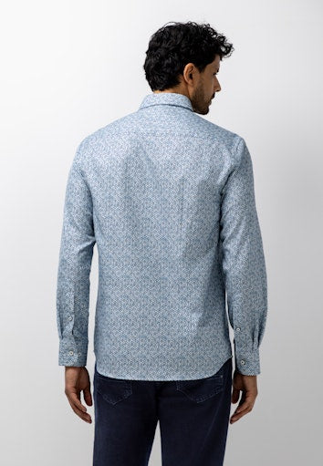 Hemden lange mouw blauw State of Art