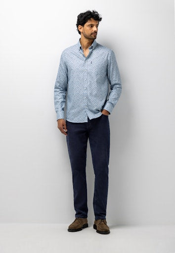 Hemden lange mouw blauw State of Art