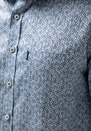 Hemden lange mouw blauw State of Art