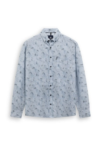 Hemden lange mouw blauw State of Art