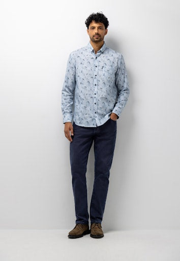 Hemden lange mouw blauw State of Art